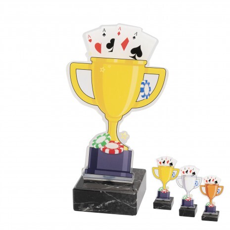 Poker cup acrylic award