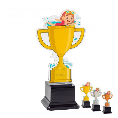 Swimmer girl kids acrylic trophy C