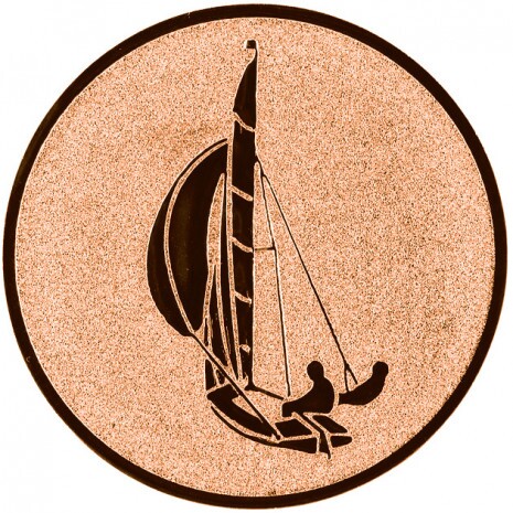 Sailing medal insert bronze 50 mm