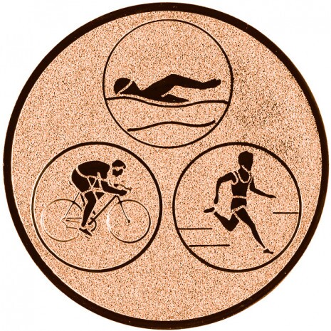 Triathlon medal insert bronze 25 mm
