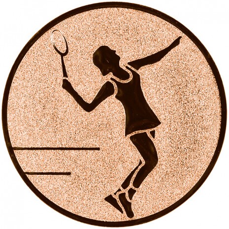 Tennis (Women's) medal insert bronze 25 mm