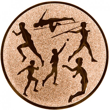 Athletics medal insert bronze 50 mm