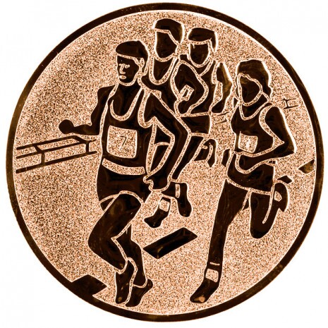 Running (marathon) medal insert bronze 25 mm