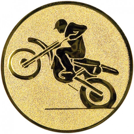 Motocross medal insert gold 25 mm