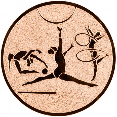 Rhythmic gymnastics medal insert bronze 25 mm