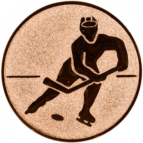Hockey medal insert bronze 25 mm