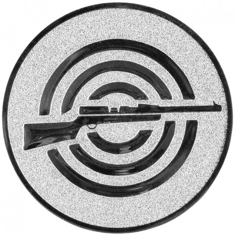 Shooting (rifle) medal insert silver 50 mm