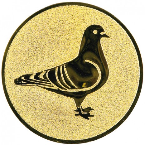 Dove medal insert gold 50 mm