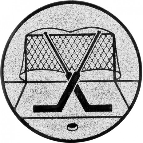 Hockey, goal medal insert silver 25 mm