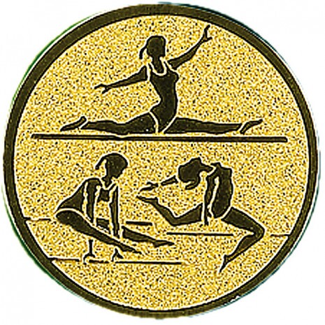 Gymnastics (women's all-around) medal insert gold 25 mm