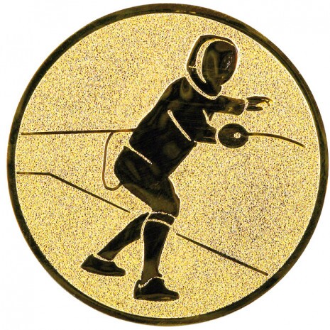 Fencing medal insert gold 25 mm