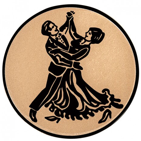 Dance medal insert bronze 25 mm