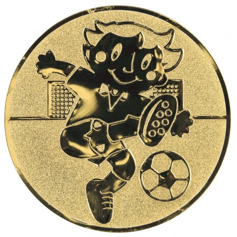 Football (kids) medal insert gold 25 mm