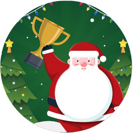 Santa Claus 2 medal insert 25 mm