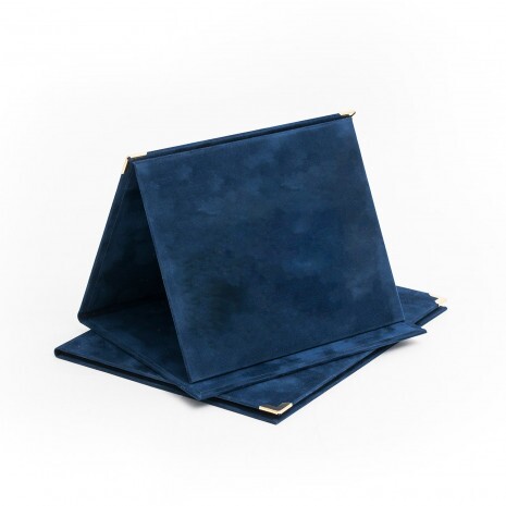 Plüss plakett mappa kék színben 25x19 cm