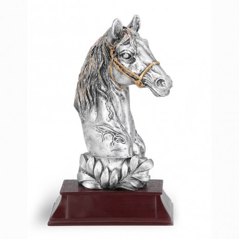 Horse riding (large horse head) resin sculpture