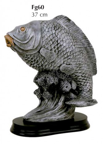 Fisherman (big fish) resin sculpture
