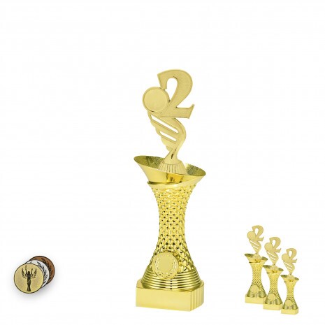 2nd Place on a gold column stand