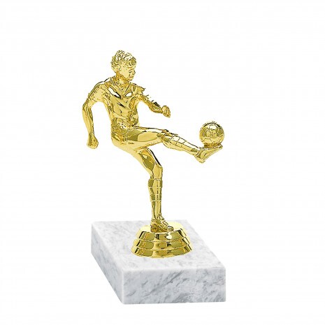 Football (male player) golden figure with base