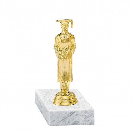 Student (male) golden figure with base