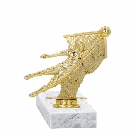 Football (goalkeeper) golden figure with base
