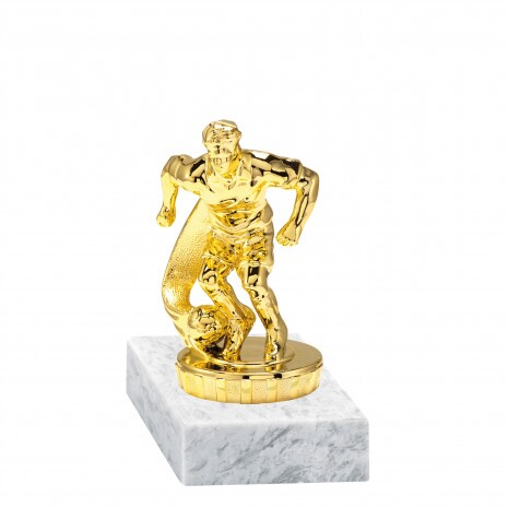 Football golden figure with base