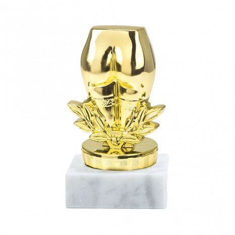 Consolation gold statue with base