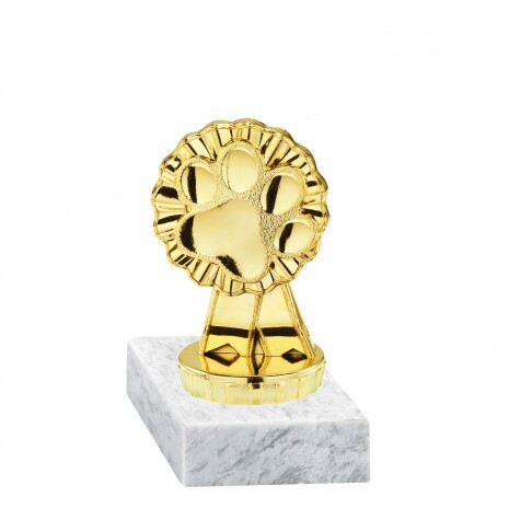 Dog (Paw) golden figure with base
