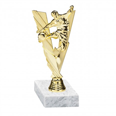 Football golden figure with base