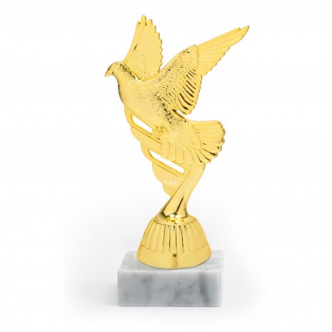 Pigeon golden figure with base