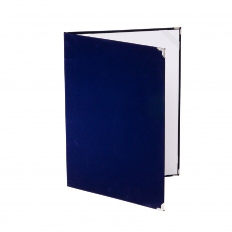 Blue plush A4 business card holder