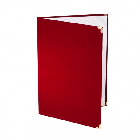 Burgundy plush A4 document holder