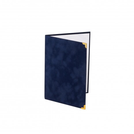 Blue plush A5 document holder