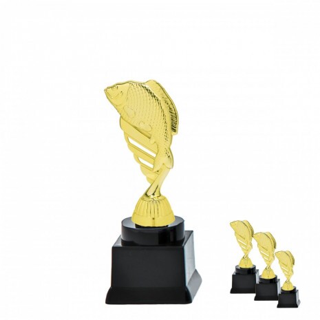 Fish on black block base