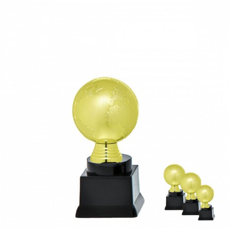 Globe on black block base