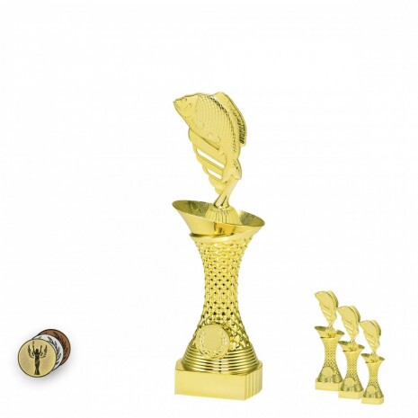 Fish on a gold column stand