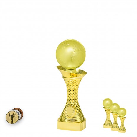 Globe on a gold column stand