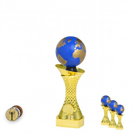 Globe on a gold column stand