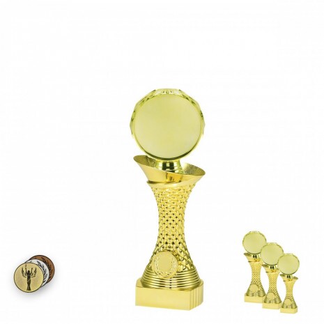 Disc Holder on a gold column stand