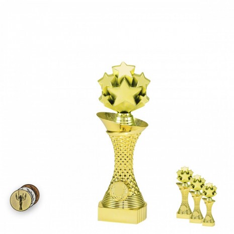 Stars on a gold column stand