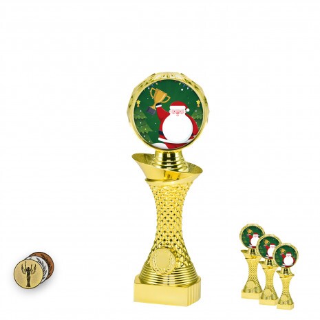 Santa Claus on a gold column stand