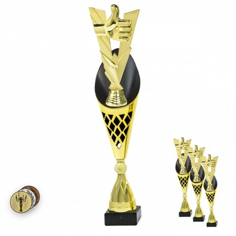 Like on a black/gold trophy