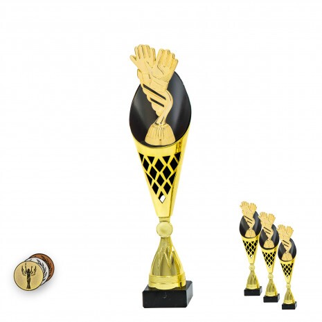 Football Goalkeeper on a black/gold trophy
