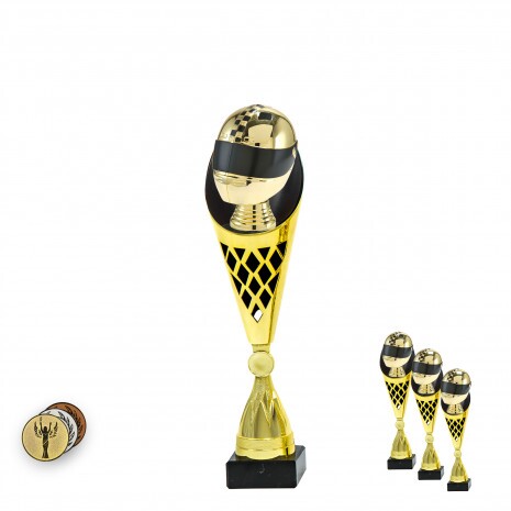 Motorsport (Helmet) on a black/gold trophy