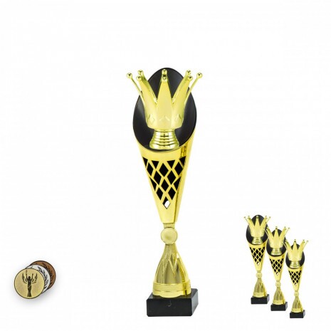 Crown on a black/gold trophy