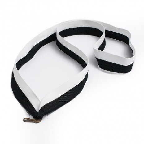 Black and white 22 mm wide medal ribbon
