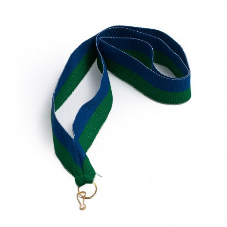 Blue-green 22 mm wide medal ribbon