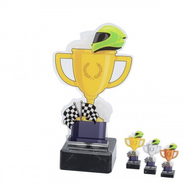 Motorsports cup acrylic award