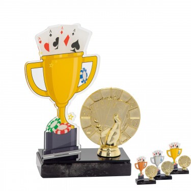 Poker cup acrylic award with figure C