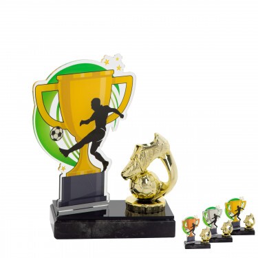 Football cup acrylic award with figure